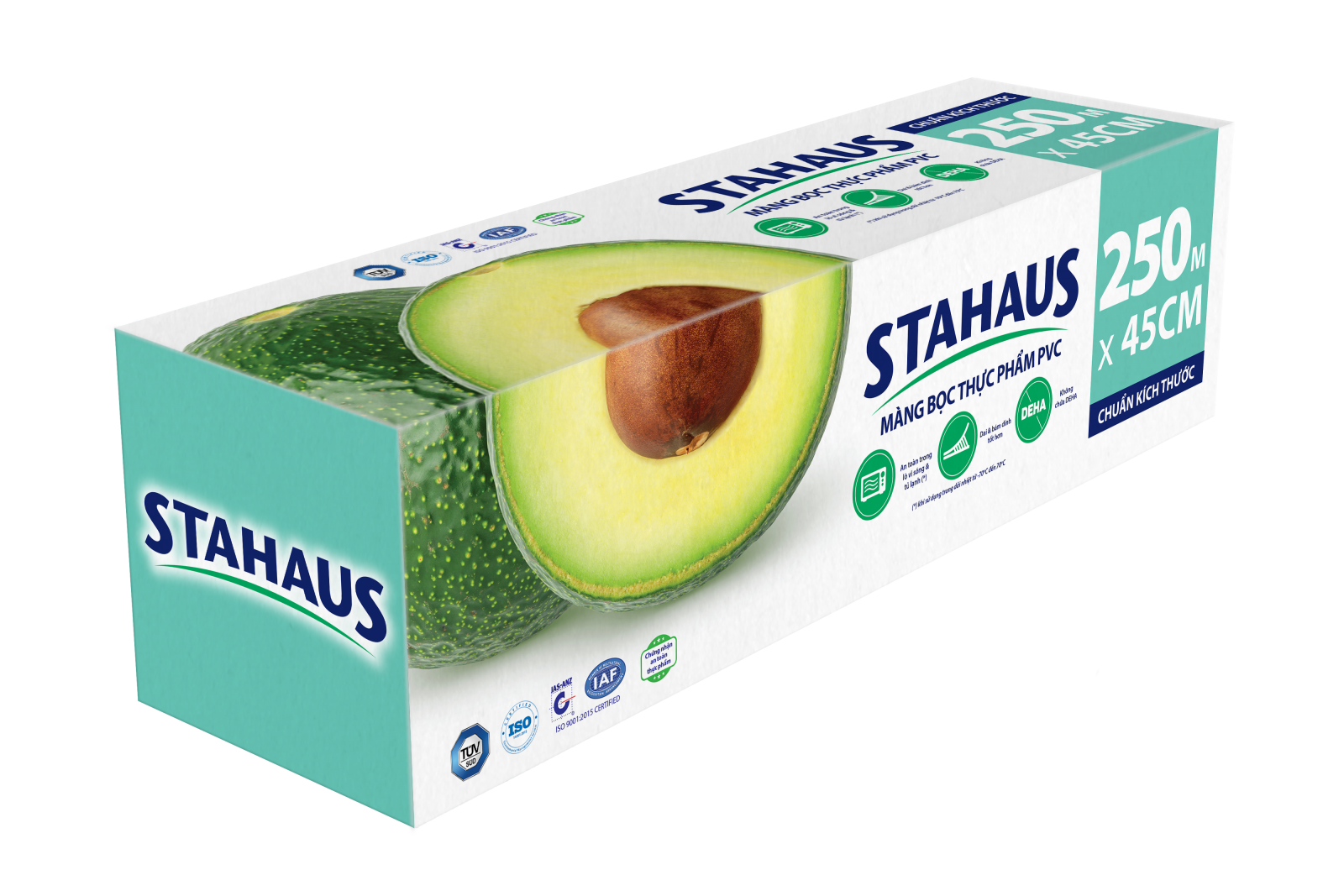 Màng bọc thực phẩm PVC STAHAUS 45cm x 250m